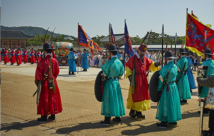 12. The royal palace guards who were on duty do a roll call.